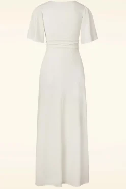 Vintage Chic for Topvintage Eleanor Glitter Maxi Jurk In Egret>Vrouwen Maxi Jurken