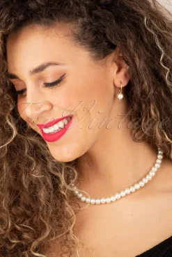 Topvintage Boutique Collection Elegante Parelketting In Ivoor>Vrouwen Sieraden