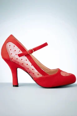 Banned Retro Elegante Spots Pumps In Rood><noscript><img width=