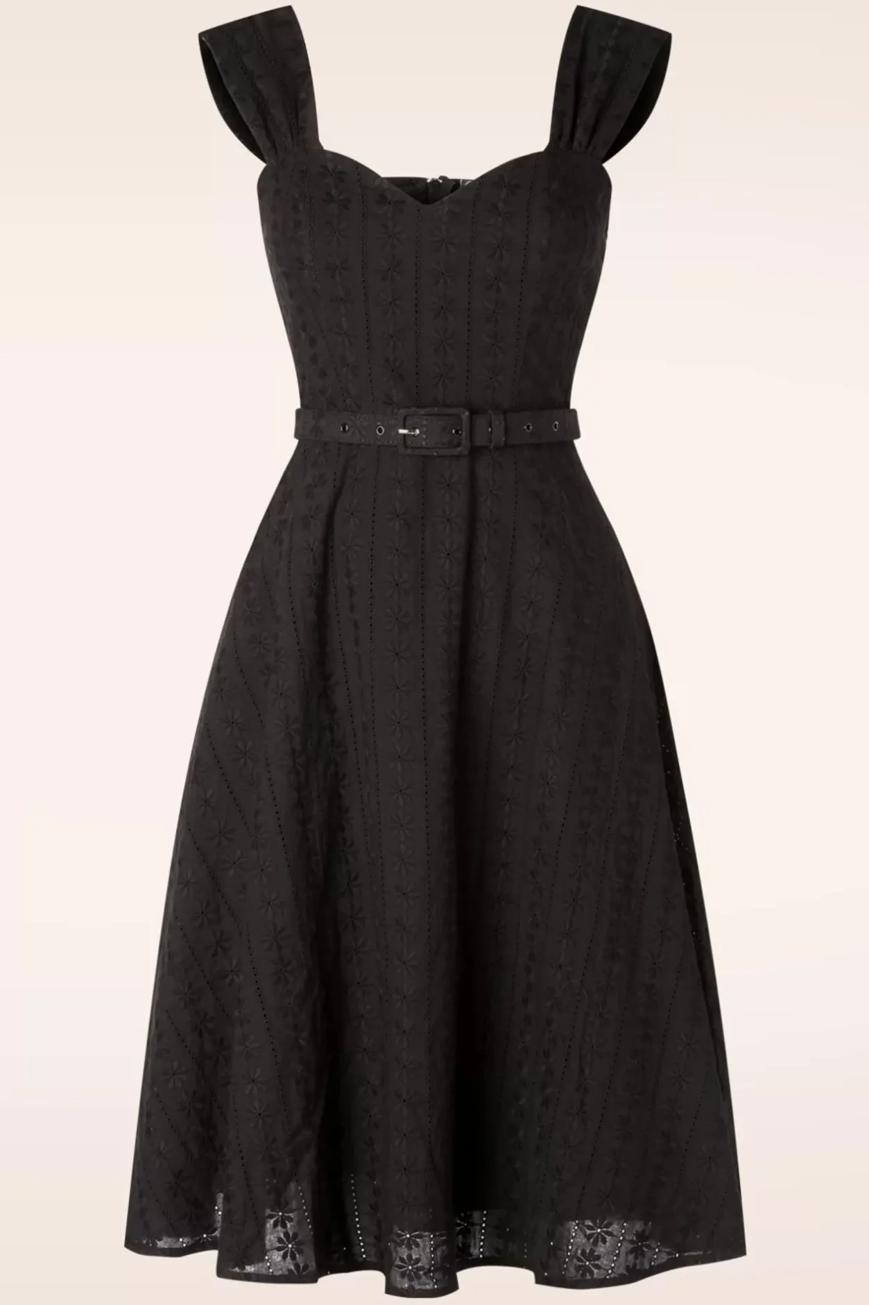 Vixen Embroidery Summer Flare Jurk In Zwart>Vrouwen Plus Size Jurken