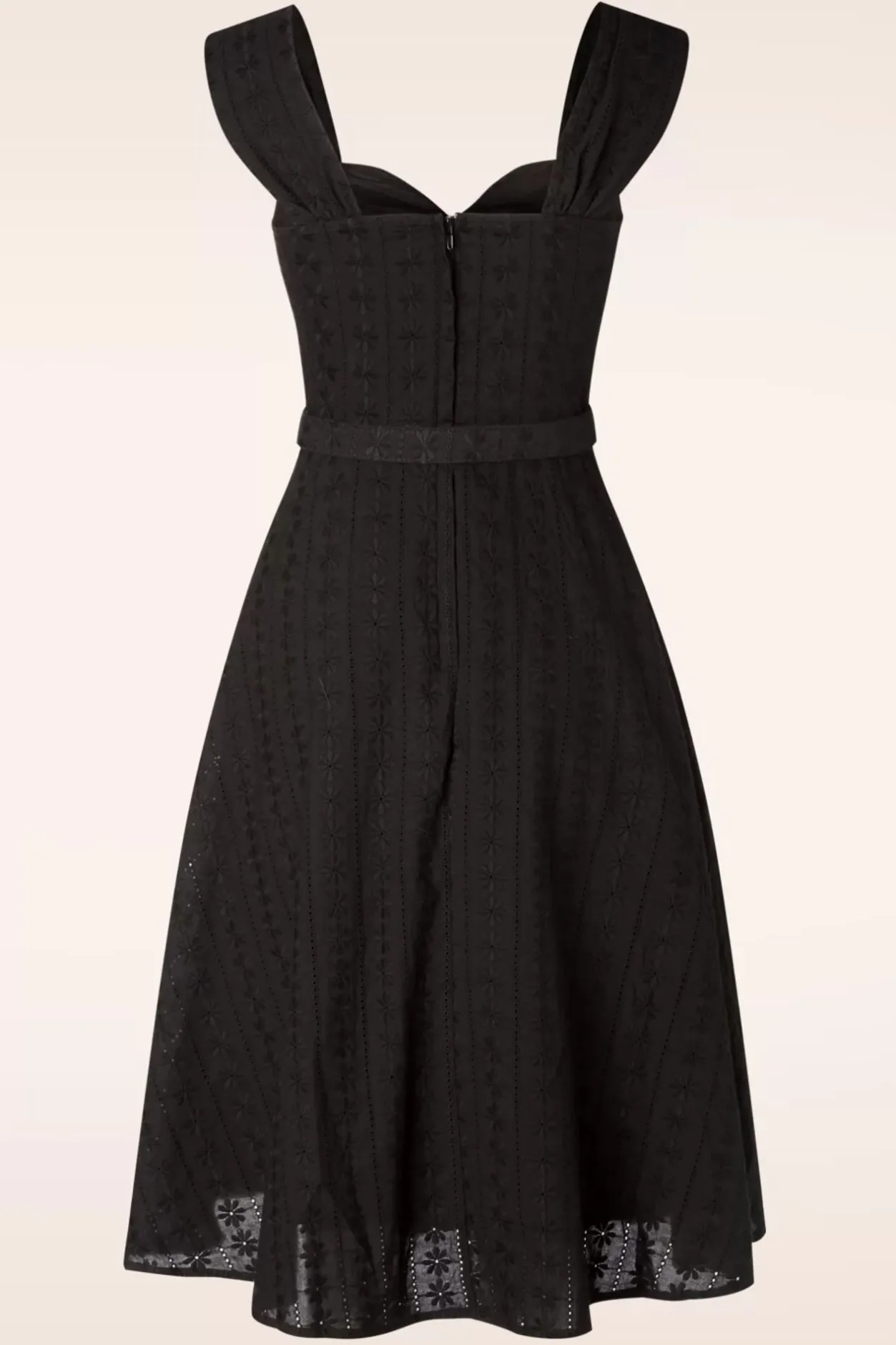 Vixen Embroidery Summer Flare Jurk In Zwart>Vrouwen Plus Size Jurken