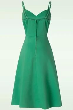 Vixen Embroidery Sunflower Flare Jurk In Groen>Vrouwen Plus Size Jurken