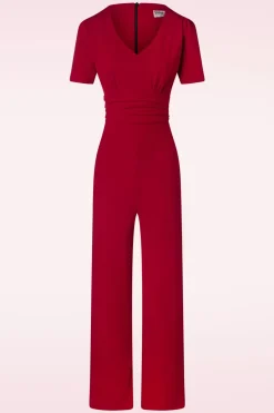 Vintage Chic for Topvintage Evelynn Jumpsuit In Rood>Vrouwen Playsuits & Jumpsuits