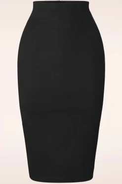 Collectif Clothing Fiona Pencilrok In Zwart>Vrouwen Rokken