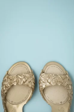 Sunies Flexi Butterfly Flipflop Sandalen In Goud><noscript><img width=