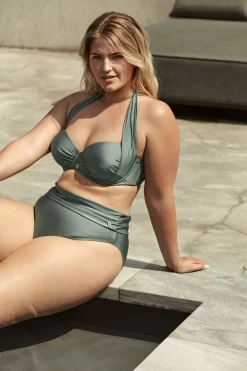 TC Beach Flipover Bikinibroekje In Groene Glitter>Vrouwen Bikini's