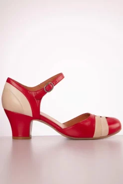 Miz Mooz Frenchy Mary Jane Pumps In Rood>Vrouwen Pumps