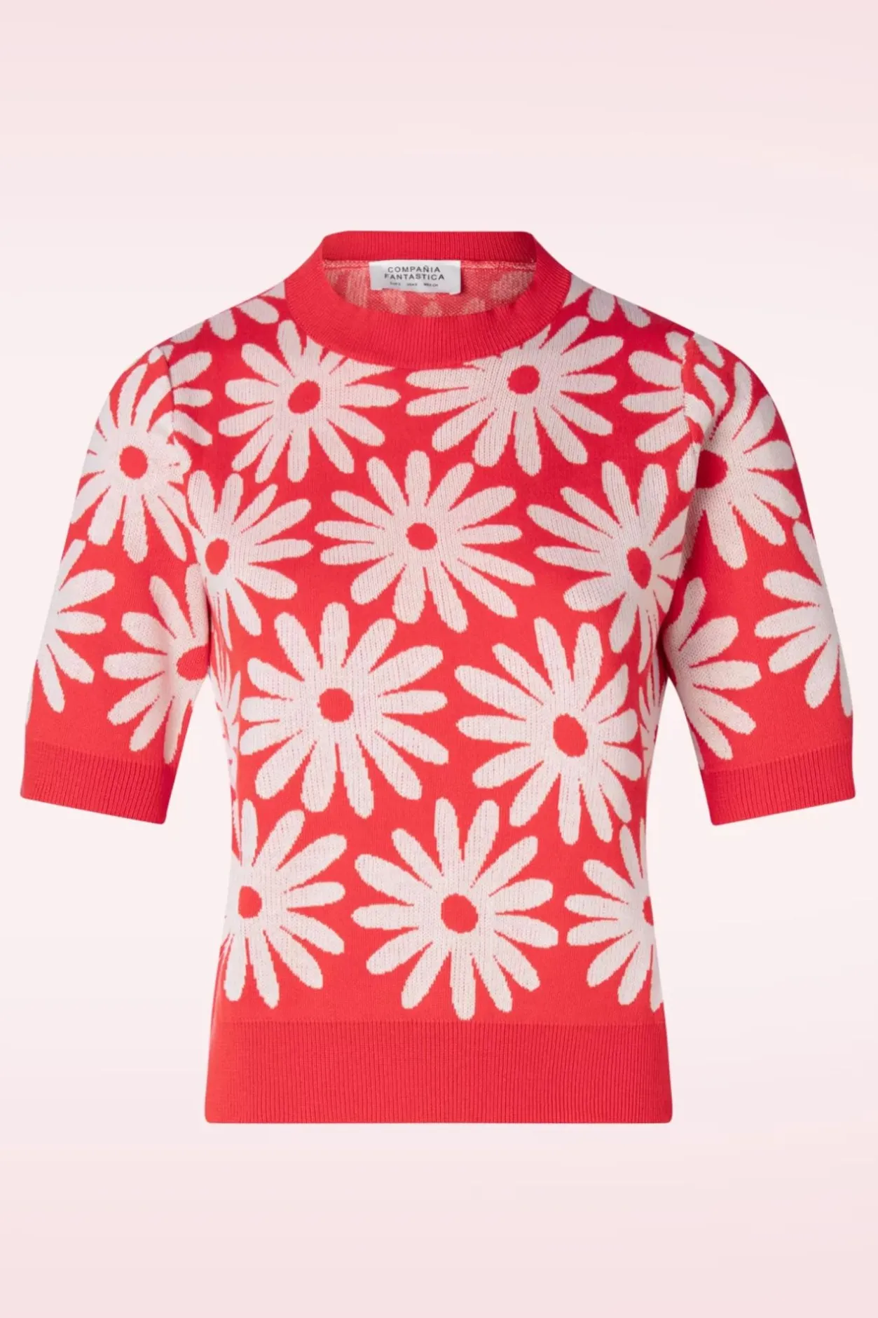 Compania Fantastica Freya Flower Jumper In Rood>Vrouwen Truitjes