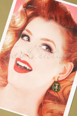 Urban Hippies Frida Oorbellen In Antiekgoud En Groen>Vrouwen Sieraden