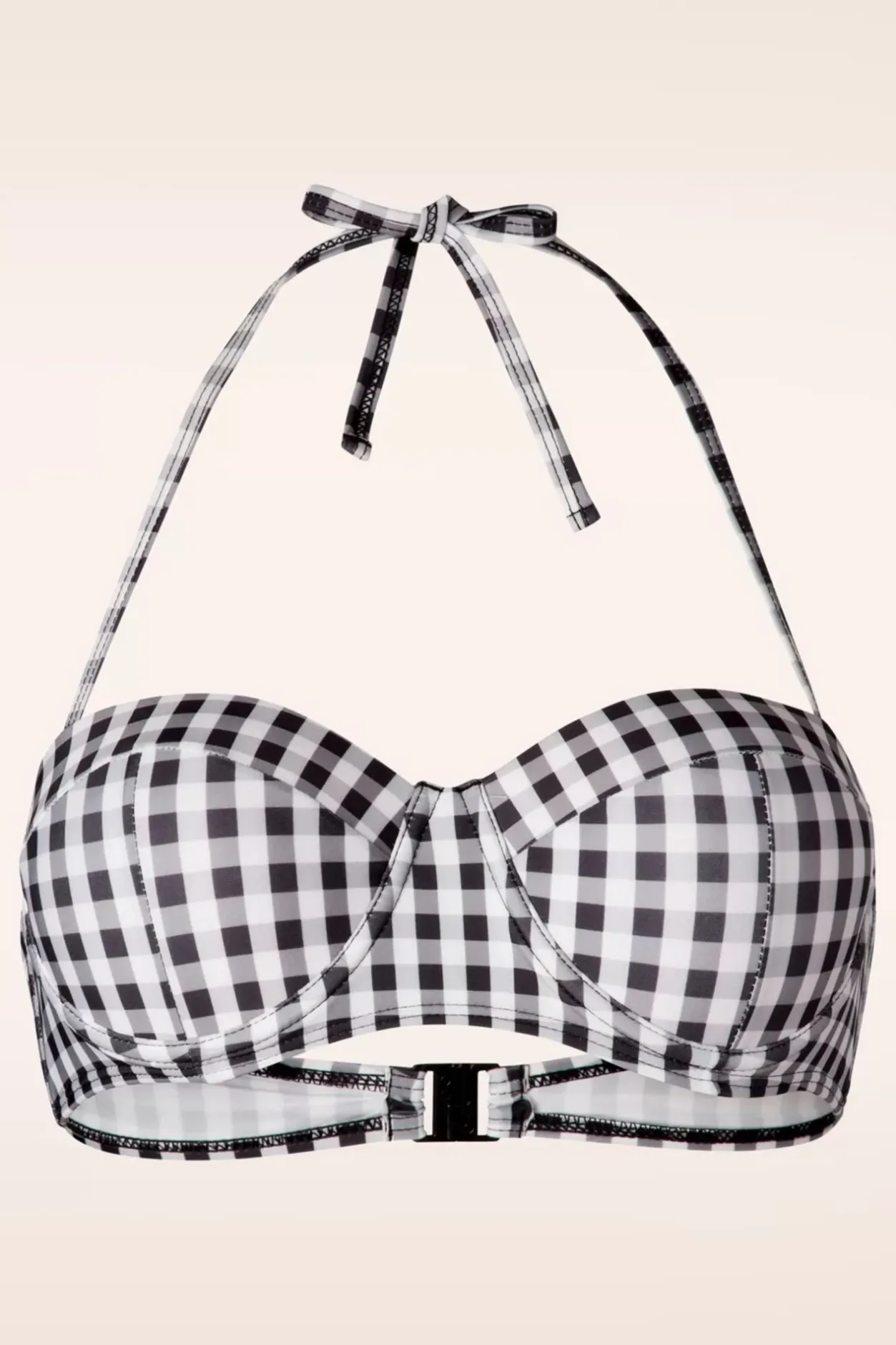 Belsira Gigi Gingham Bikinitop In Zwart En Wit>Vrouwen Bikini's