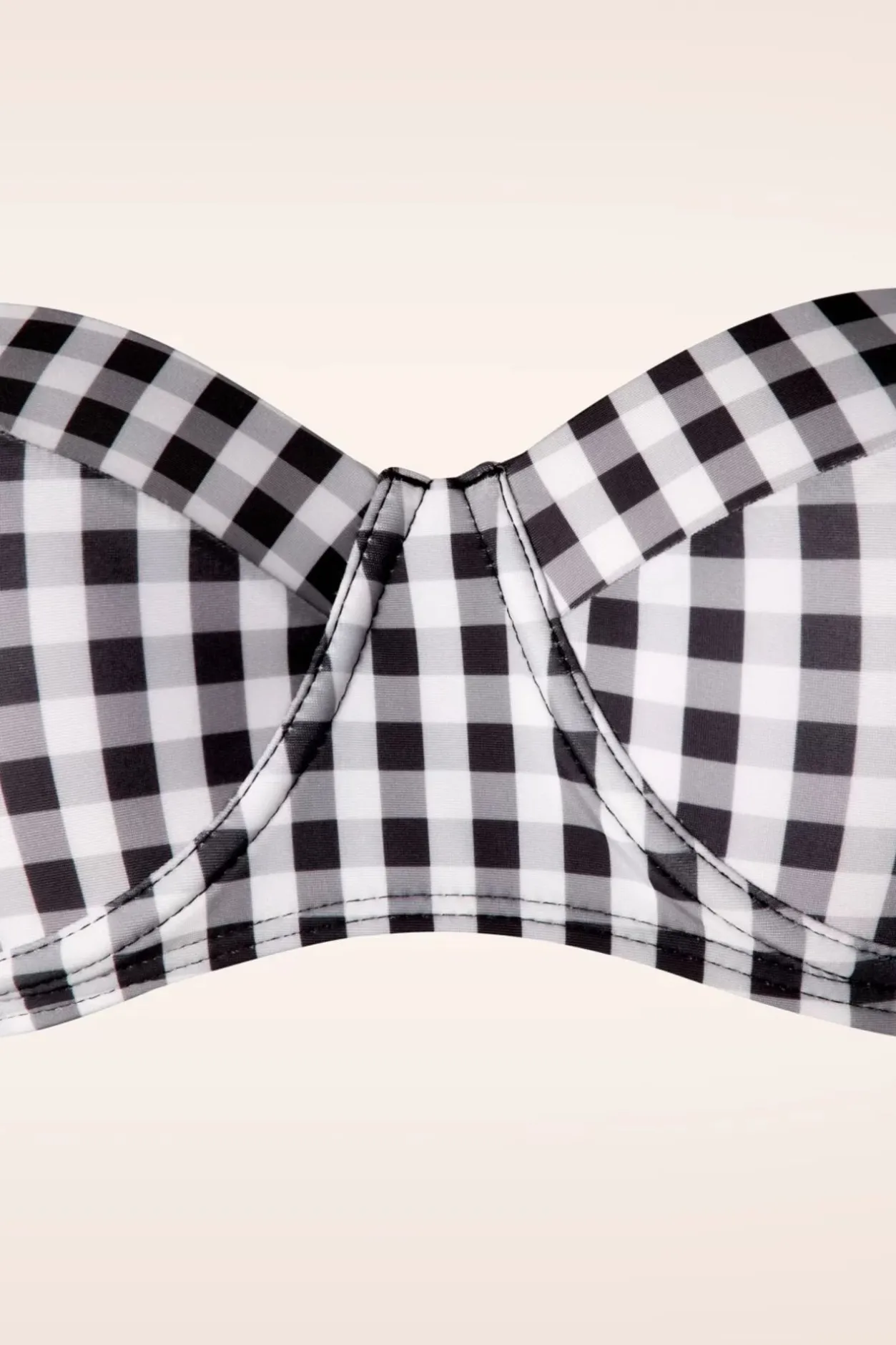 Belsira Gigi Gingham Bikinitop In Zwart En Wit>Vrouwen Bikini's