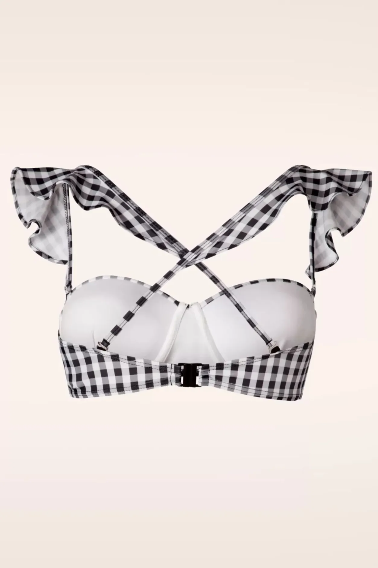 Belsira Gigi Gingham Bikinitop In Zwart En Wit>Vrouwen Bikini's