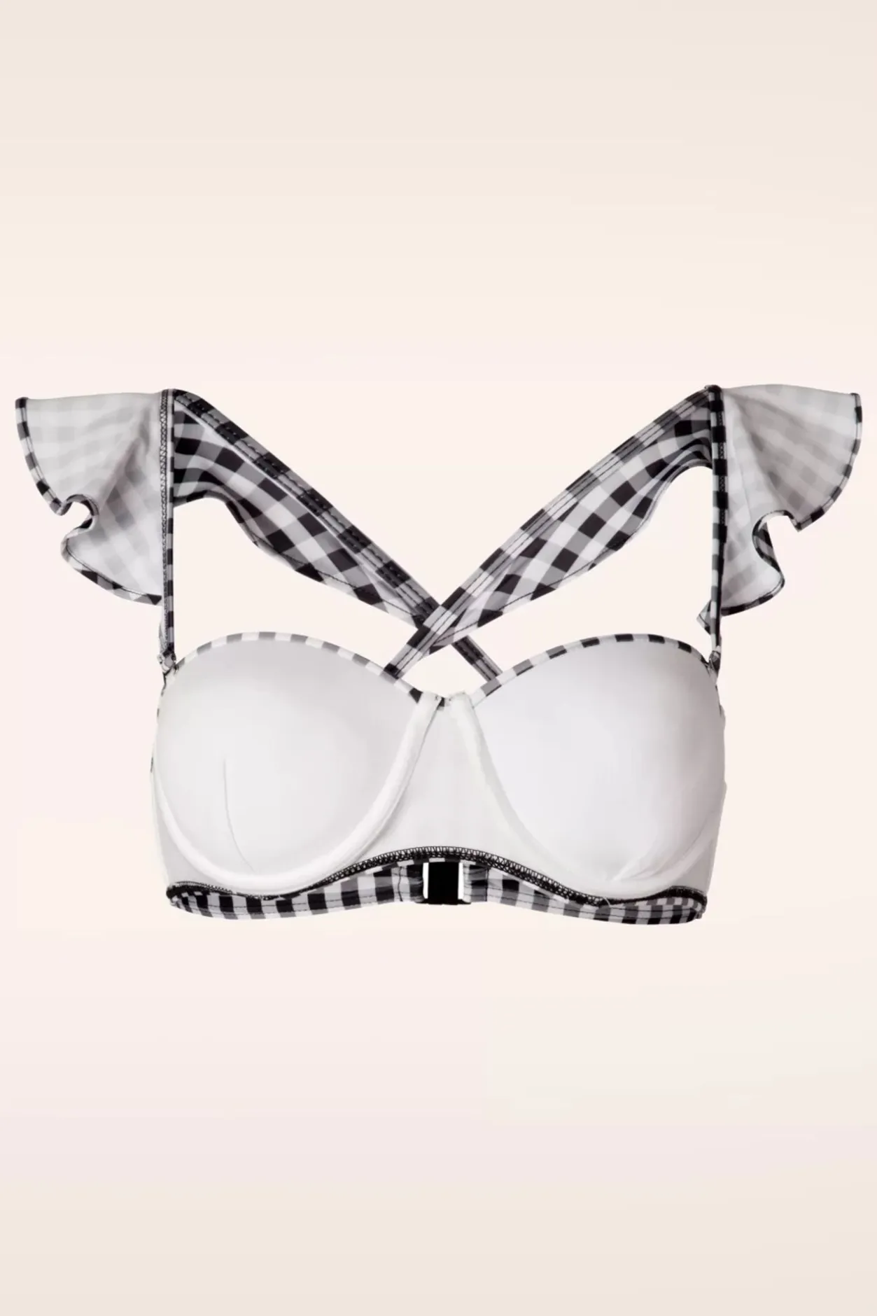Belsira Gigi Gingham Bikinitop In Zwart En Wit>Vrouwen Bikini's