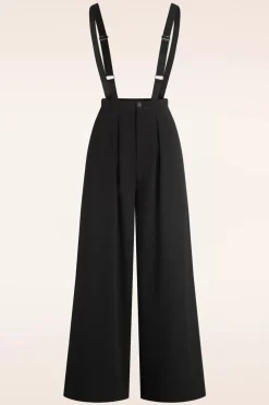 Collectif Clothing Glynda Broek In Zwart>Vrouwen Broeken