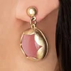 Lovely Gold Plated Cat Eye Oorstekers In Roze>Vrouwen Sieraden