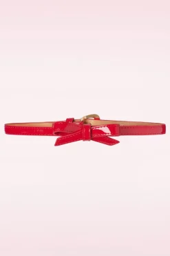 Banned Retro Gold Rush Lak Strikriem In Lippenstiftrood>Vrouwen Riemen