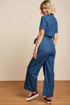 King Louie Gracie Jumpsuit Chambray In Denim Blauw>Vrouwen Playsuits & Jumpsuits