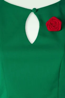 Vintage Diva Graziella Pencil Jurk In Groen><noscript><img width=