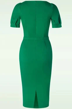 Vintage Diva Graziella Pencil Jurk In Groen><noscript><img width=