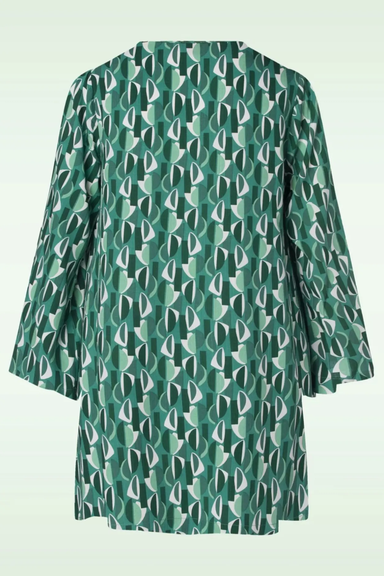 Louche Gwenola Mid Century Retro Jurk In Groen>Vrouwen Plus Size Jurken