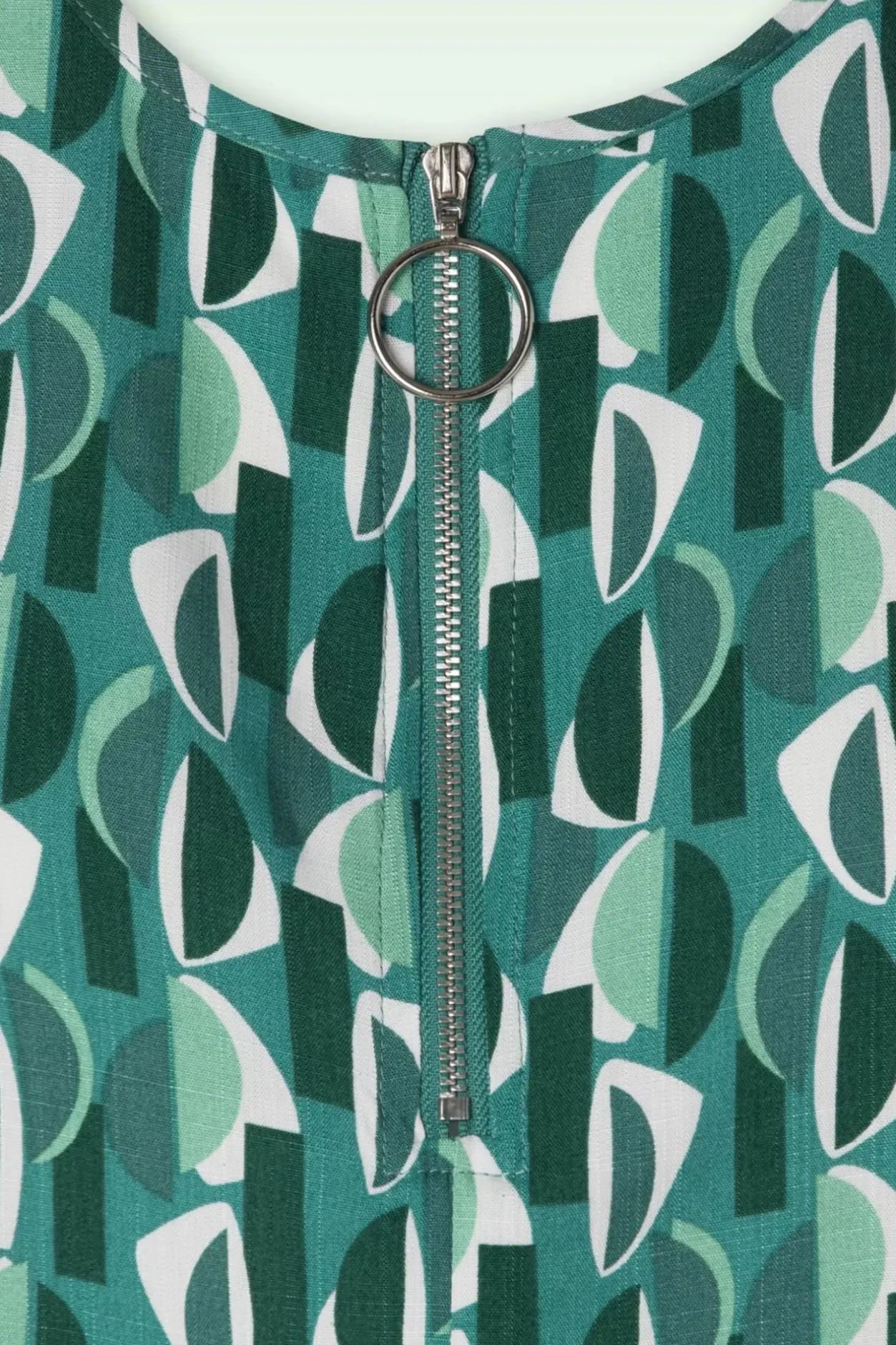 Louche Gwenola Mid Century Retro Jurk In Groen>Vrouwen Plus Size Jurken