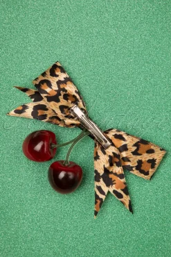 Banned Retro Haarclip Van Wilde Kers In Luipaardmotief>Vrouwen Haaraccessoires