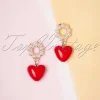 Sweet Cherry Hart- En Pareloorbellen In Rood>Vrouwen Sieraden