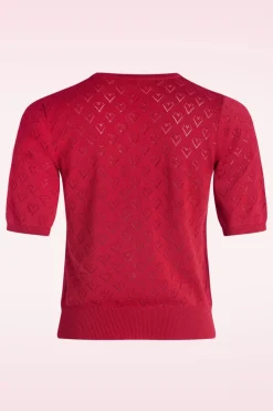 Banned Retro Heart Blooms Cardigan In Rood>Vrouwen Vestjes