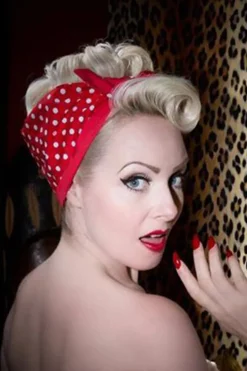 Be Bop a Hairbands Ik Wil Polkadots In Mijn Haarsjaal In Rood>Vrouwen Haaraccessoires