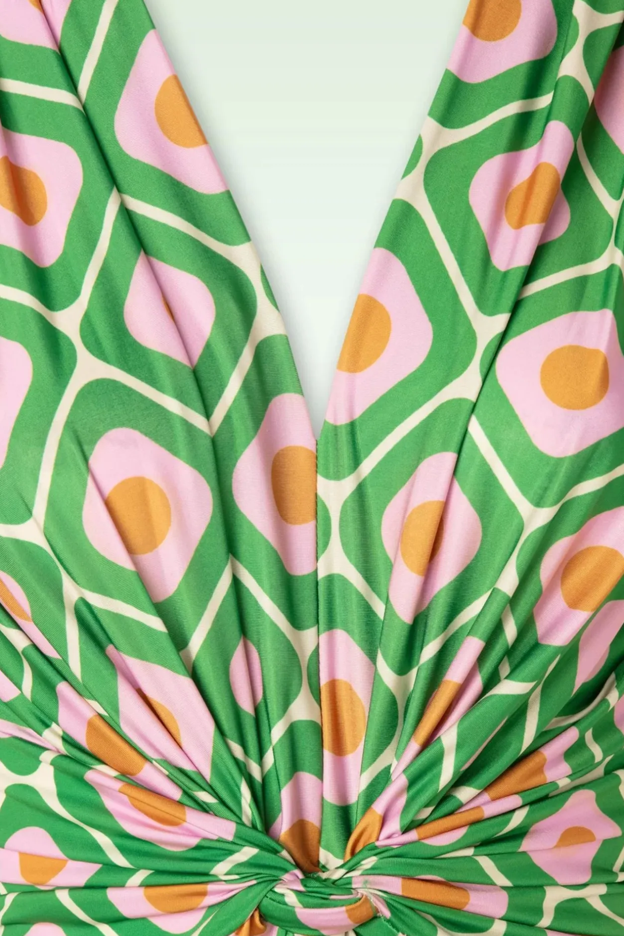 Vintage Chic for Topvintage Indy Maxi Jurk Geo Print In Groen>Vrouwen Plus Size Jurken