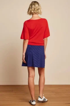 King Louie Ivy Top Wijde Mouw Club In Vurig Rood><noscript><img width=