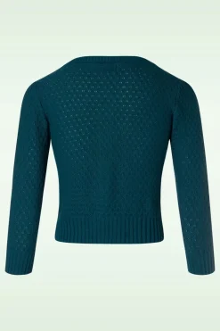 Mak Sweater Jennie Vest In Petrol Blauw>Vrouwen Vestjes