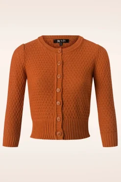 Mak Sweater Jennie Vest In Vintage Oranje>Vrouwen Vestjes