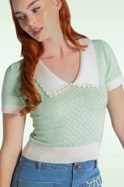 Bunny Joanie Top In Mint>Vrouwen Truitjes
