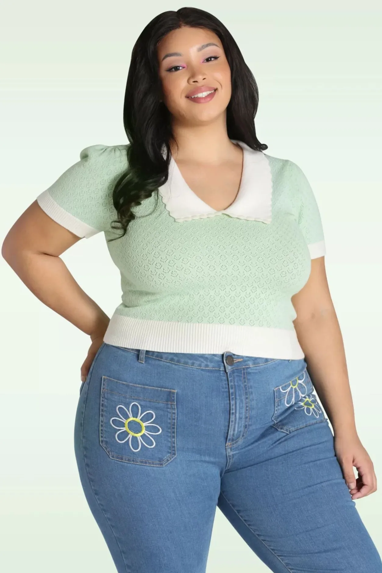 Bunny Joanie Top In Mint>Vrouwen Truitjes