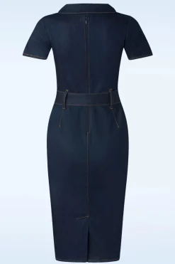 Rock-a-Booty Jodie Pencil Jurk In Donkerdenim><noscript><img width=