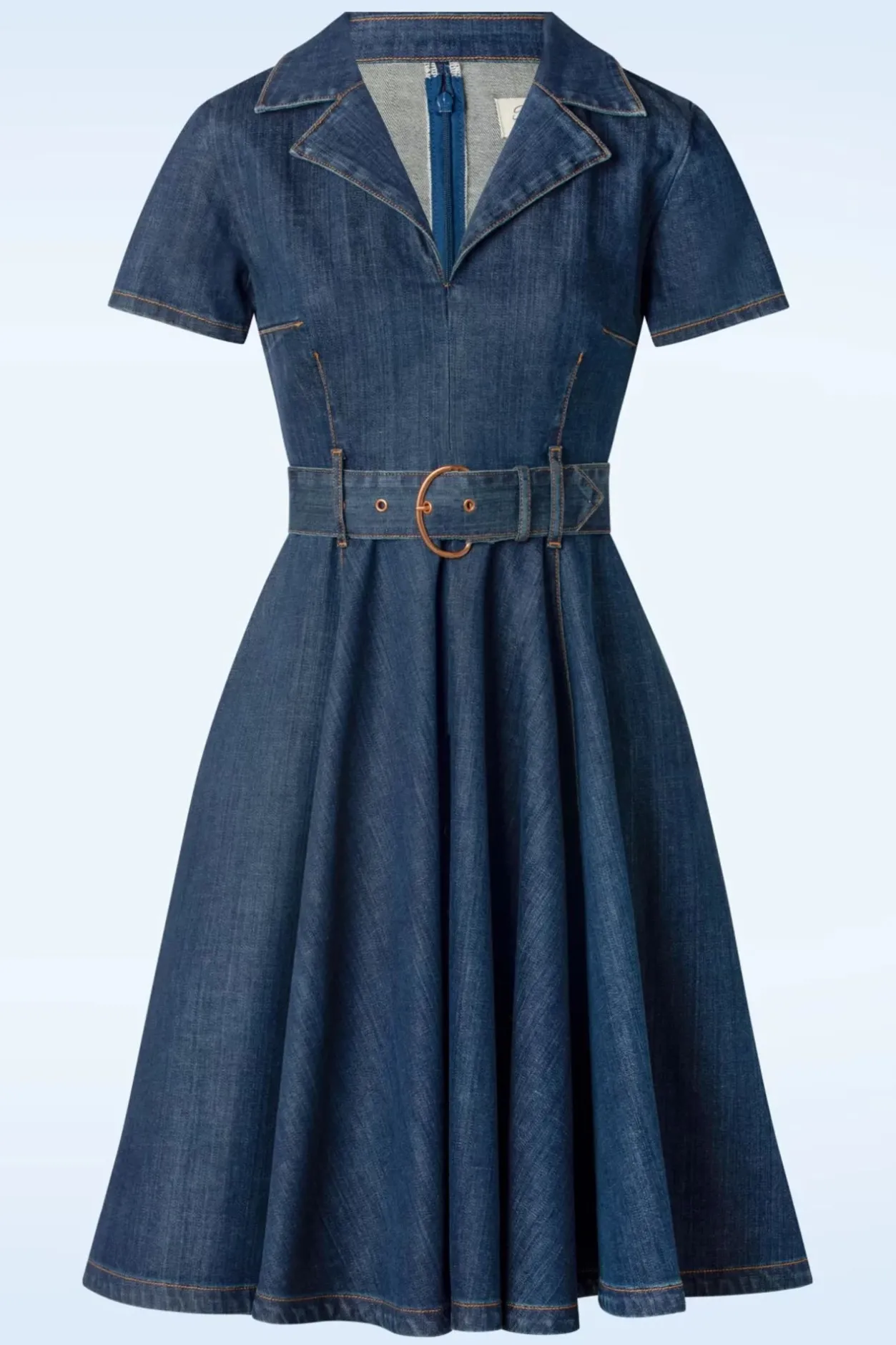 Rock-a-Booty Jodie Swing Jurk In Blauw>Vrouwen Plus Size Jurken