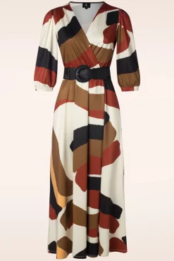 K-Design Josie Crossover Maxi Jurk In Multi>Vrouwen Maxi Jurken
