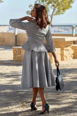 Miss Candyfloss Julie Silver Getailleerde Blazer In Grijs>Vrouwen Jassen