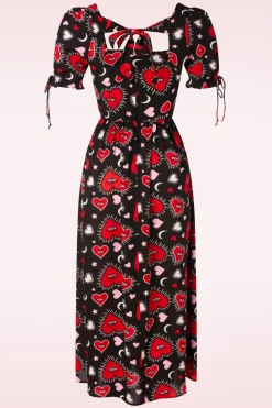 Bunny Kate Heart Jurk In Zwart>Vrouwen Plus Size Jurken