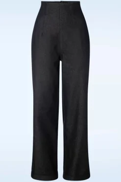 Collectif Clothing Kiki-Lea High Waisted Jeans In Zwart>Vrouwen Broeken