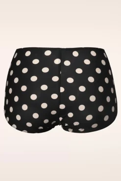 Esther Williams Klassieke Polka-Bikinibroek In Zwart En Wit><noscript><img width=