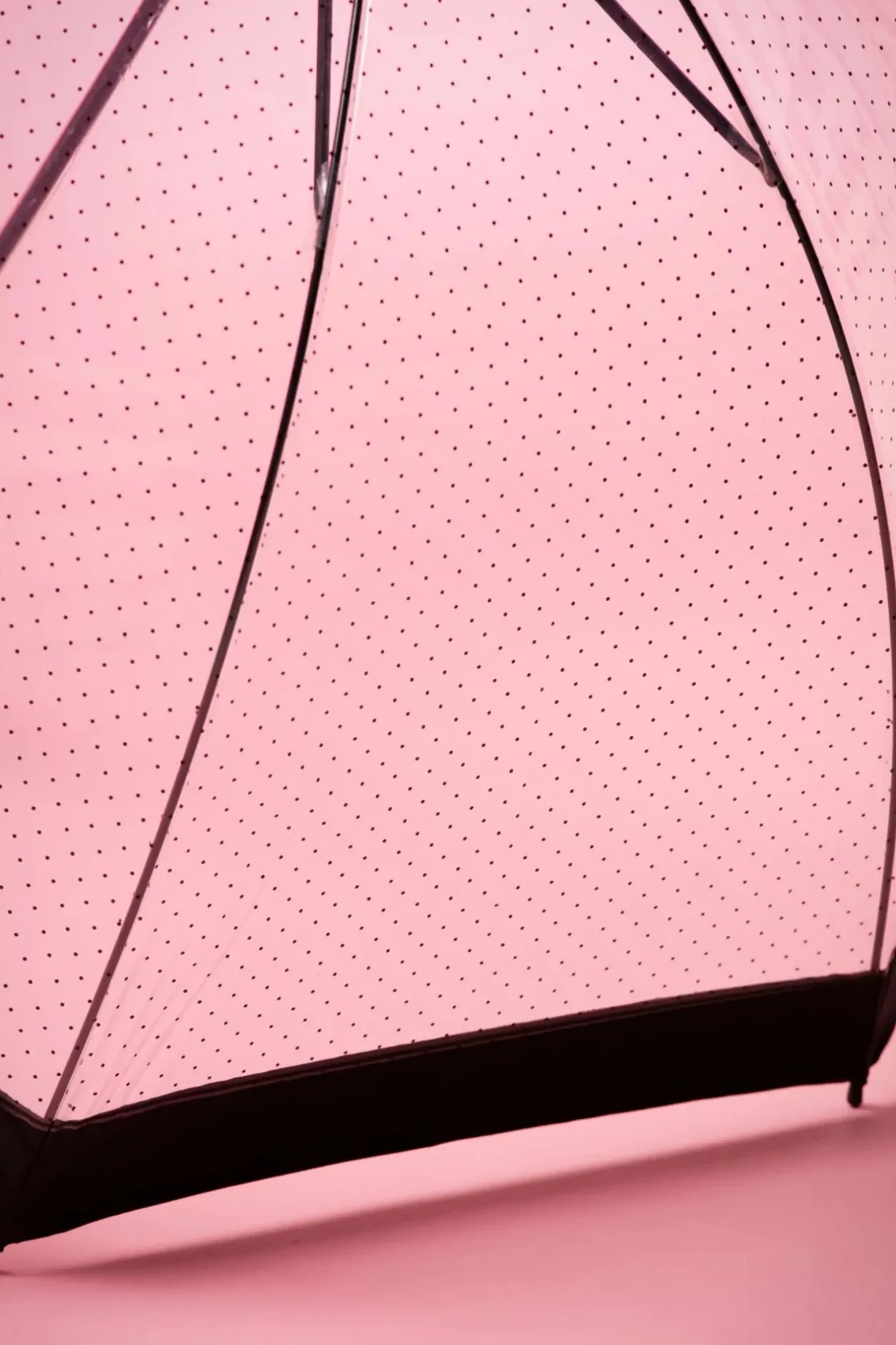 So Rainy Lady Dot Transparante Koepelparaplu In Zwart>Vrouwen Paraplu's