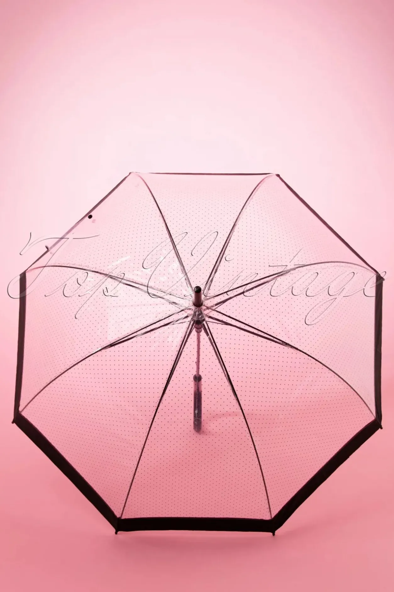 So Rainy Lady Dot Transparante Koepelparaplu In Zwart>Vrouwen Paraplu's