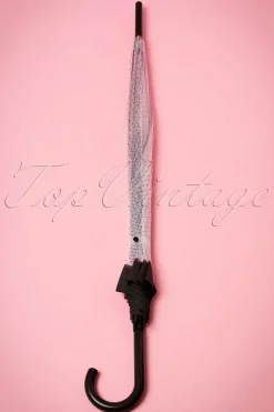 So Rainy Lady Dot Transparante Koepelparaplu In Zwart><noscript><img width=