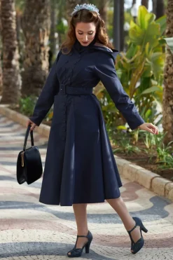 Miss Candyfloss Laina Lee Reversible Waterafstotende Jas In Marineblauw En Blush>Vrouwen Jassen