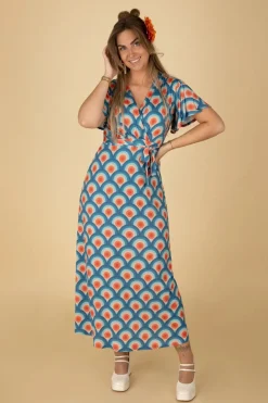 Vintage Chic for Topvintage Laurie Maxi Jurk In Circle Geo Print>Vrouwen Plus Size Jurken