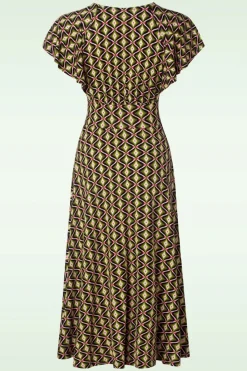 Blutsgeschwister Lightest Wings Jurk In Pineapple Shell>Vrouwen Midi Jurken