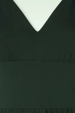 Very Cherry Limone Tricot Jurk In Luxe Flessengroen><noscript><img width=