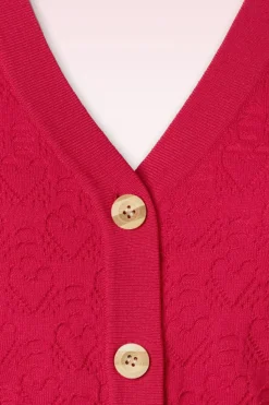 Banned Retro Love Heart Cardigan In Rood><noscript><img width=